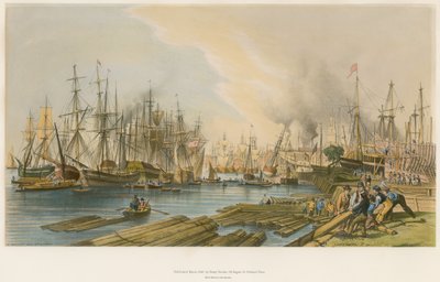 Ship Building at Limehouse, the President on the stocks by William Parrott